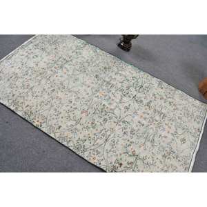 พรมตุรกีวินเทจขนาดใหญ่3.6 x พื้นที่6.5ft สีเขียวผ้าขนสัตว์สีส้มดีไซน์แบบนามธรรมสำหรับห้องโถงพรมยางสี่เหลี่ยม - Product Image 4