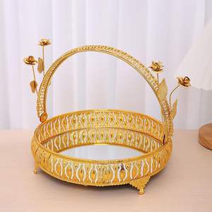 Bandeja de Ramadán de Metal Vintage para exhibir dulces y bebidas de frutas secas en reuniones religiosas - Product Image 5