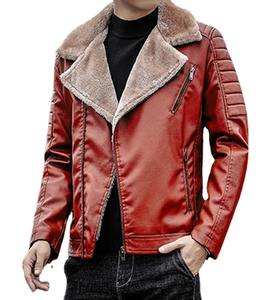 Blouson bombardier automne hiver personnalisé en cuir pour hommes veste de moto en cuir PU à capuche avec broderie design manteaux en toile - Product Image 2