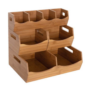 Juego de Bandejas Apilables de Bambú DreamCraft para un Almacenamiento Eficiente - Product Image 1