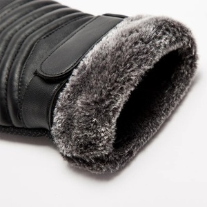 Guantes de Invierno para Hombre, Guantes de Felpa con Forro de Peluche, Guantes de Ciclismo al Aire Libre, Guantes de Motocicleta con Pantalla Táctil de PU, Guantes de Algodón - Product Image 5