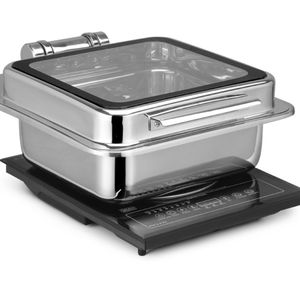 เครื่องครัวสแตนเลสสามเท่าคุณภาพสูงชุดบุฟเฟ่ต์จาน Chafing ดีไซน์ใหม่ - Product Image 1