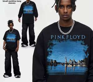 เสื้อยืดลำลองผ้าฝ้าย100% แท้สำหรับผู้ชายและผู้หญิงเสื้อลายพิมพ์ลายขนาดใหญ่ย้อนยุคซักได้ - Product Image 3