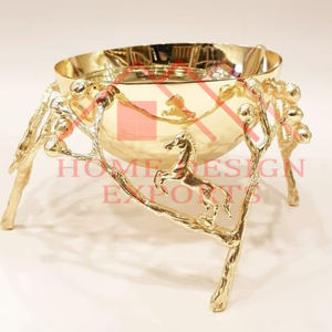 Chip decorativo y inmersión dorado decorativo para servir frutas cuenco superventas oro Pedestal flor cuenco con soportes/ - Product Image 2