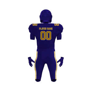 Maillots de football américain à manches courtes durables, respirants, évacuant l'humidité et antibactériens |   Usine OEM/ODM 100% polyester - Product Image 3