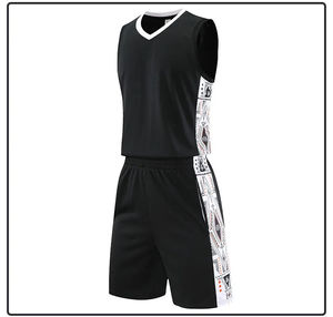 2026 nouveau Design maillot de basket-ball respirant 100% Polyester grande taille plaine contraste impression Sublimation en gros vêtements de basket-ball - Product Image 4