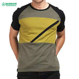 เสื้อยืดลำลองผู้ชายทรงหลวมราคาถูก ระบายอากาศได้ดี เป็นมิตรกับสิ่งแวดล้อม ผลิตจากโพลีเอสเตอร์/คอตตอน 210 กรัม ยี่ห้อ Behram International ขายส่ง - Product Image 5