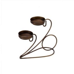 Bougeoirs décoratifs de T-Light de fer avec le revêtement de poudre noire fini pour le bougeoir à la maison de T-Light de décor - Product Image 6