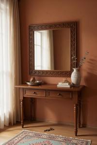 Miroir mural en bois sculpté très demandé pour la décoration de maison de luxe, la mise en beauté de la chambre à coucher et l'utilisation de toilettage, disponible pour l'exportation - Product Image 3