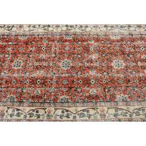 Alfombra Turca Vintage de 3.9x6.9 pies, Alfombra Roja y Azul de Estilo Suroeste - Product Image 4