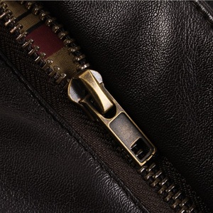 Chaquetas de cuero de la mejor calidad, chaqueta de cuero original lisa de alta calidad con logotipo personalizado impreso, chaqueta Bomber de cuero para hombre de gran tamaño - Product Image 5