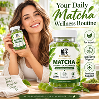 Gummies au thé vert matcha KUNYON sans sucre, complément alimentaire pour la digestion et le soutien immunitaire, 60 gummies, OEM ODM