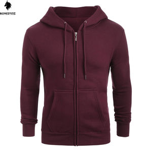 Sweat à capuche léger conçu sur mesure pour hommes 100% coton polyester tissu éponge décontracté motif solide sweat-shirt d'hiver - Product Image 2