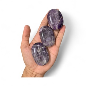 Vente en gros MUNTAHA AGATE Pierre de paume ovale polie en œil de tigre de qualité supérieure, cristal de guérison, collection métaphysique Feng Shui, Inde - Product Image 6