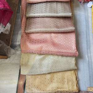 ผ้าปักหรูหราสำหรับงานแต่งงานผ้าแจ็คการ์ดลวดลายเรขาคณิตดอกไม้ที่ซับซ้อนผ้าถักสำหรับตกแต่งชุดเดรส - Product Image 1