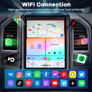 อุปกรณ์เสริมวิทยุหน้าจอแนวตั้ง 12.1 นิ้ว Snapdragon 665 สำหรับรถยนต์ฟอร์ด F150 ปี 2015-2021 หน้าจอสัมผัสในรถยนต์ ระบบไร้สาย Android Auto GPS - Product Image 4
