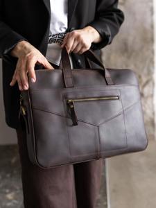 Maletín Bandolera de Cuero Genuino de Lujo Ligero para Portátil, Bolso de Mano Unisex para Trabajo y Oficina, Regalo de 3er Aniversario para Esposa - Product Image 6