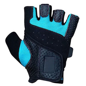 Guantes deportivos de cuero genuino para levantamiento de pesas Fitness gimnasio entrenamiento nuevo diseño único medio dedo guantes de cuero para entrenamiento de gimnasio - Product Image 2