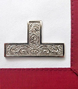 ผ้ากันเปื้อนลายอิฐสั่งทำลายปัก | ทำด้วยมือฟรีเมสันเครื่องราชกกุธภัณฑ์ผ้ากันเปื้อน | คุณภาพระดับหรูสำหรับ Mark Mason - Product Image 2