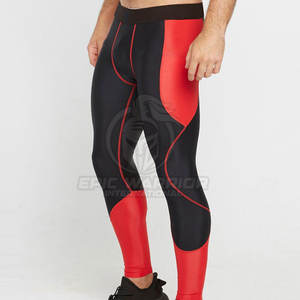 Leggings ajustados para hombre, ideales para correr y hacer ejercicio, con diseño de logotipo personalizado, leggings deportivos para hombre. - Product Image 2