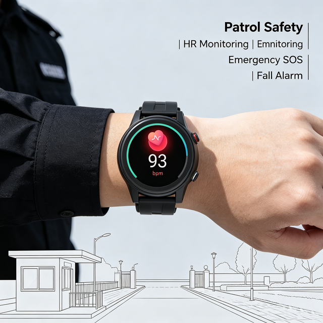 L23 Lone Worker 4G GPS LTE SOS Alert Smartwatch with Heart Rate, SPO2, Body Temperature, Geo-fence SOS Alarm Tracker Watch
