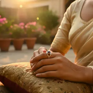 Anillo Delicado de Plata de Ley 925 con Granate para Mujer, Chapado en Rodio, Joyería Fina con Engaste de Platino para Regalo - Product Image 3