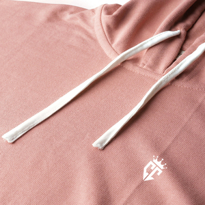 Alta calidad señoras pulóver con capucha Casual invierno Streetwear elegante cuello con capucha liso teñido algodón/poliéster lona Regular - Product Image 5
