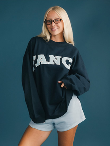 Sudadera Personalizada Estilo Universitario para Mujer, Cuello Alto, Tejido de Felpa Informal, Letras Bordadas en la Parte Delantera, Color Personalizado - Product Image 5