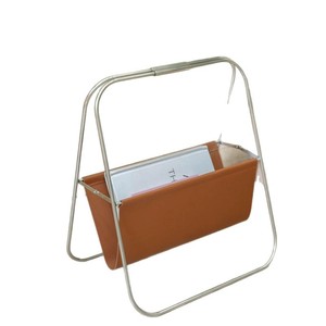 Espositore da terra pieghevole in acciaio inossidabile stile Japandi Mid-Century Modern per riviste, giornali e libri - Ingrosso - Product Image 5