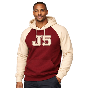 Felpa con Cappuccio Alpha Psi J5 Marrone con Ricamo in Ciniglia, Maniche Raglan, Nupe 1911, Fraternità Greca, Top Premium in Cotone per Uomo - Product Image 1