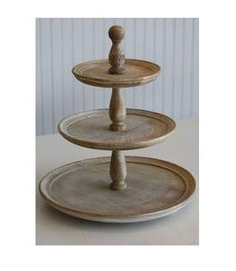 แท่นวางเค้กไม้3ชั้นสำหรับตกแต่งในครัวและตามฤดูกาล - Product Image 5