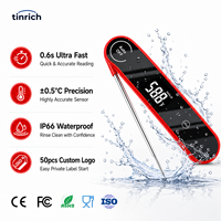 Thermomètre à viande à thermocouple ultra-rapide 0,6 s, précision +/-0,5°C, étanche IP66, thermomètres numériques pour barbecue
