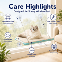 Hamac de fenêtre pour chat détachable toutes saisons Solid Fashion, lavable à la main, accessoires de lit pour animaux d'intérieur confortables, en stock