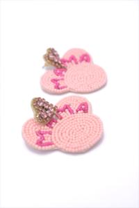 Handmade Beaded Mama <b>Earrings</b> for Women Girls Classic Style Beautiful Color for Birthday <b>Holidays</b> Mother's Day Jewelry Gift - Product Image 4