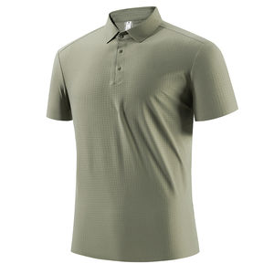 Vente en gros OEM de polos pour hommes en coton respirant, tissu décontracté, tricot, impression numérique, manches courtes, uni, teinture unie, coupe classique - Product Image 5