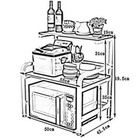 Étagère de cuisine tendance et élégante pour micro-ondes, organisateur d'étagères de cuisine en métal, rangement de cuisine pour la maison, l'hôtel, le restaurant