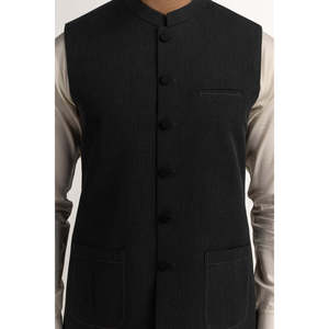 เสื้อกั๊กทรงปกติ รุ่น WC-STY25-027 เสื้อคลุมดีไซน์ทันสมัยประดับกระดุม - Product Image 5