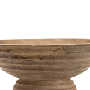Minimalist Acacia <b>Wood</b> <b>Salad</b> <b>Bowl</b> with Pedestal Base Natural Wooden Serving <b>Bowl</b> Polished Kitchenware Wholesale From Vietnam - Product Image 3