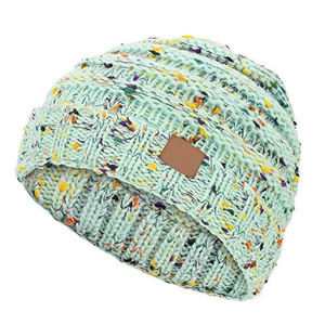 Bonnet en jacquard unisexe avec logo tissé, bonnet d'hiver tricoté, vente chaude, bonnet personnalisé de haute qualité - Product Image 1