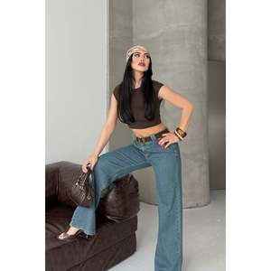 Darted Palazzo Jeans 7093 - Medium Blue en Tinty - Product Image 4