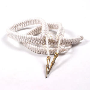Aiguillette de uniforme gris con punta plateada, venta al por mayor, cordón de hombro personalizado, Aiguillette para uniformes náuticos - Product Image 3