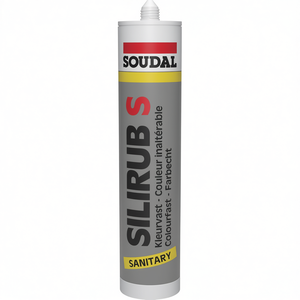 Soudal Silirub S Silicone Sanitaire 300ml Cartouche Gris Fournitures pour Salle de Bain et Toilettes - Product Image 3