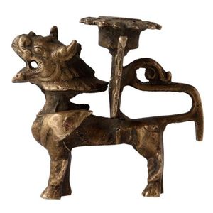 Porte-bougie en laiton doré antique traditionnel fait à la main de haute qualité Décoration de table à domicile Cadeau SNE-165 - Product Image 4