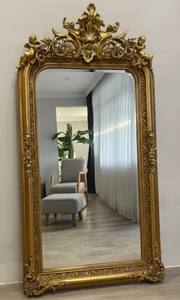 Gold Baroque wall <b>mirror</b>, handcrafted <b>Rococo</b> - Product Image 2