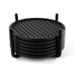 Decorative Stainless Steel Spliced <b>Drinks</b> <b>Coasters</b> Round <b>Coasters</b> for Black Color Modern Design <b>Coaster</b> - Product Image 1