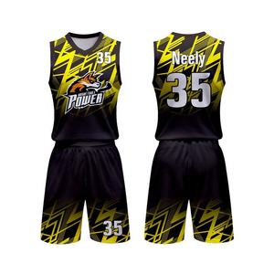 Ropa deportiva de baloncesto sublimada de doble cara, personalizada y de gran venta, para hombre y mujer, hecha de material transpirable y de secado rápido. - Product Image 1