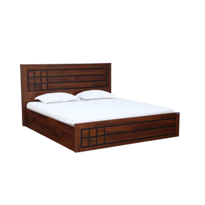Modern Solid <b>Wood</b> Teak Bedroom Footboard & <b>Headboard</b> Set with Customizable Size - Product Image 1
