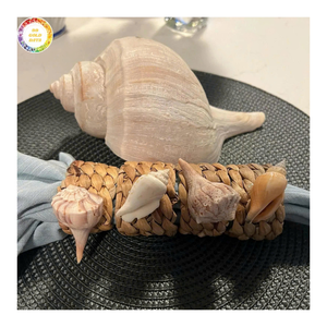 Anneau de serviette côtier rustique porte-coquillage écologique pour réglage de Table à manger fait à la main au Vietnam B2B commandes en gros - Product Image 1