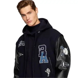 Wholesale Customised <b>Men's</b> Varsity <b>Jacket</b> New Arrival Wool Baseball <b>Jacket</b> With Custom Print Embroidery for Winter - Product Image 5