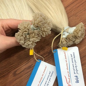 100% matière première naturelle kératine cheveux pointe plate luxe vietnamien Extensions de cheveux vague Style faisceaux de cheveux humains - Product Image 3